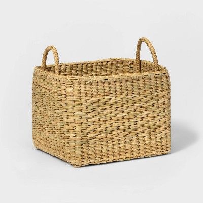 Rectangular Basket with Diagonal Pattern Natural - Threshold&#8482; | Target