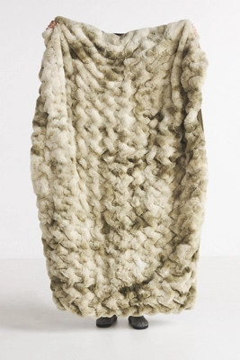 Luxe Dyed Faux Fur Throw Blanket | Anthropologie (US)