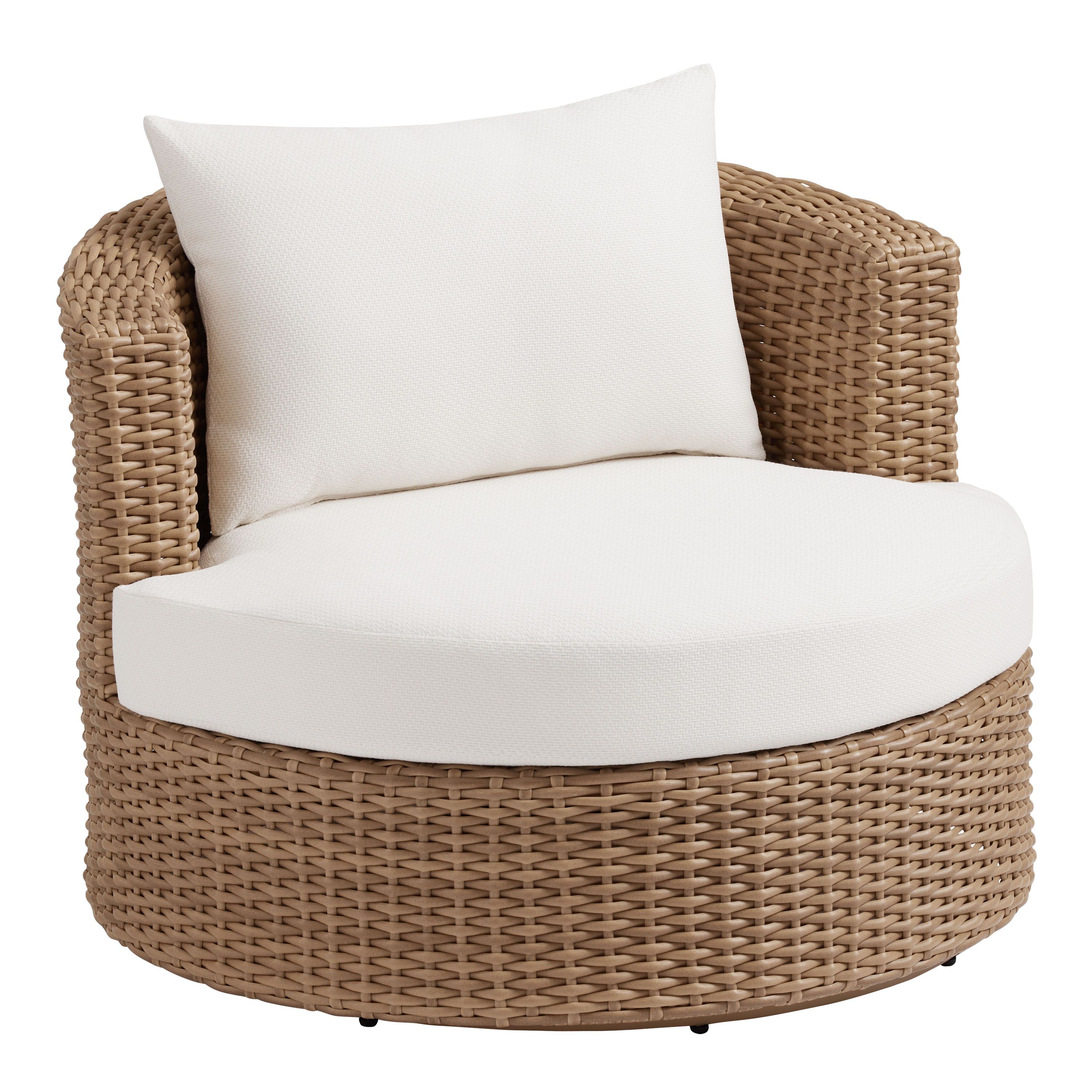 Montane Oversized All Weather Wicker Outdoor Swivel Chair | World Market