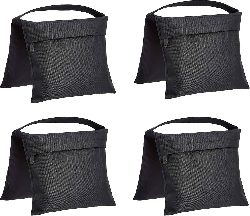 Amazon Basics Photographic Empty Sandbag for Light Stands, 4-Pack, Black | Amazon (US)