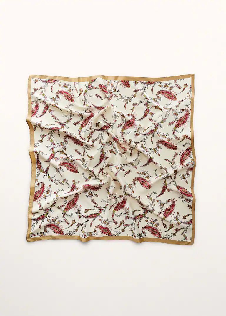 Printed satin scarf | MANGO (US)