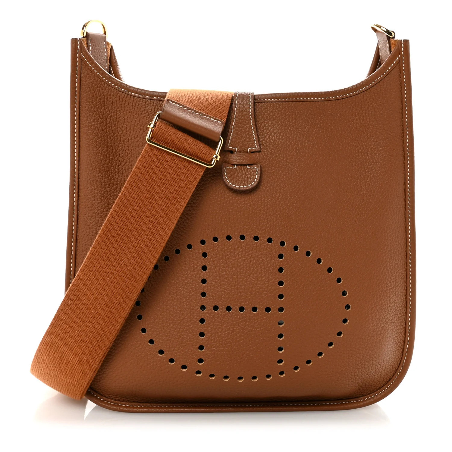 Taurillon Clemence Evelyne III PM Gold | FASHIONPHILE (US)