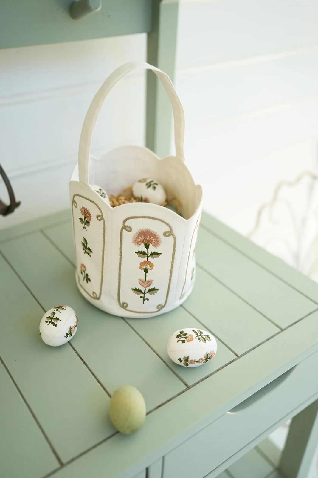 Everly Embroidered Basket | Parterre