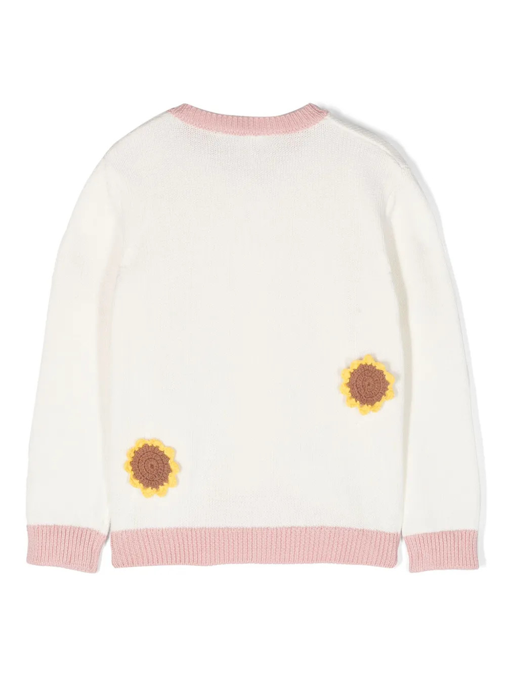 Stella McCartney Kids Sunflower-appliqué Cotton Cardigan | White | FARFETCH ID | Farfetch Global