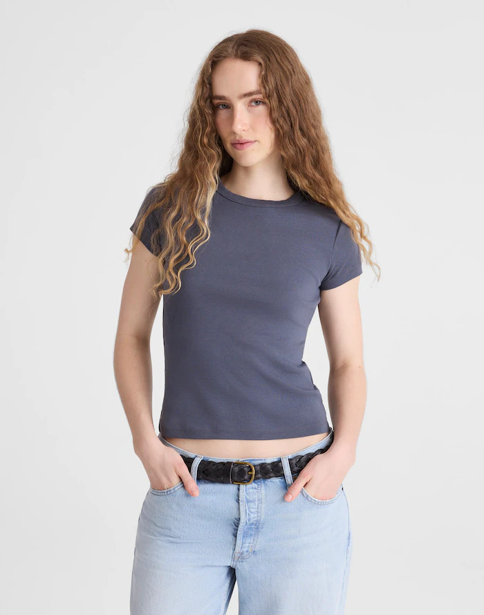 The '90s Crewneck Tee in Compact Cotton | Madewell