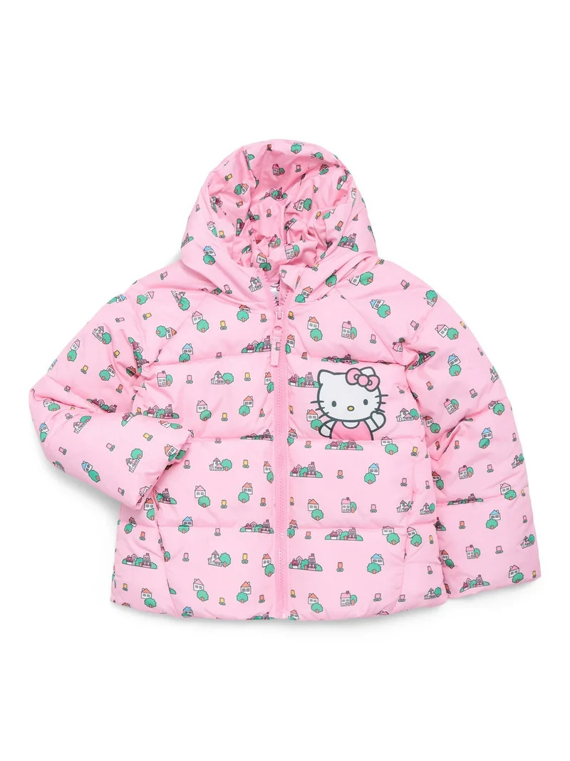 Character Mid- Weight Hooded Puffer Jacket, Sizes 2T-5T | Walmart (US)