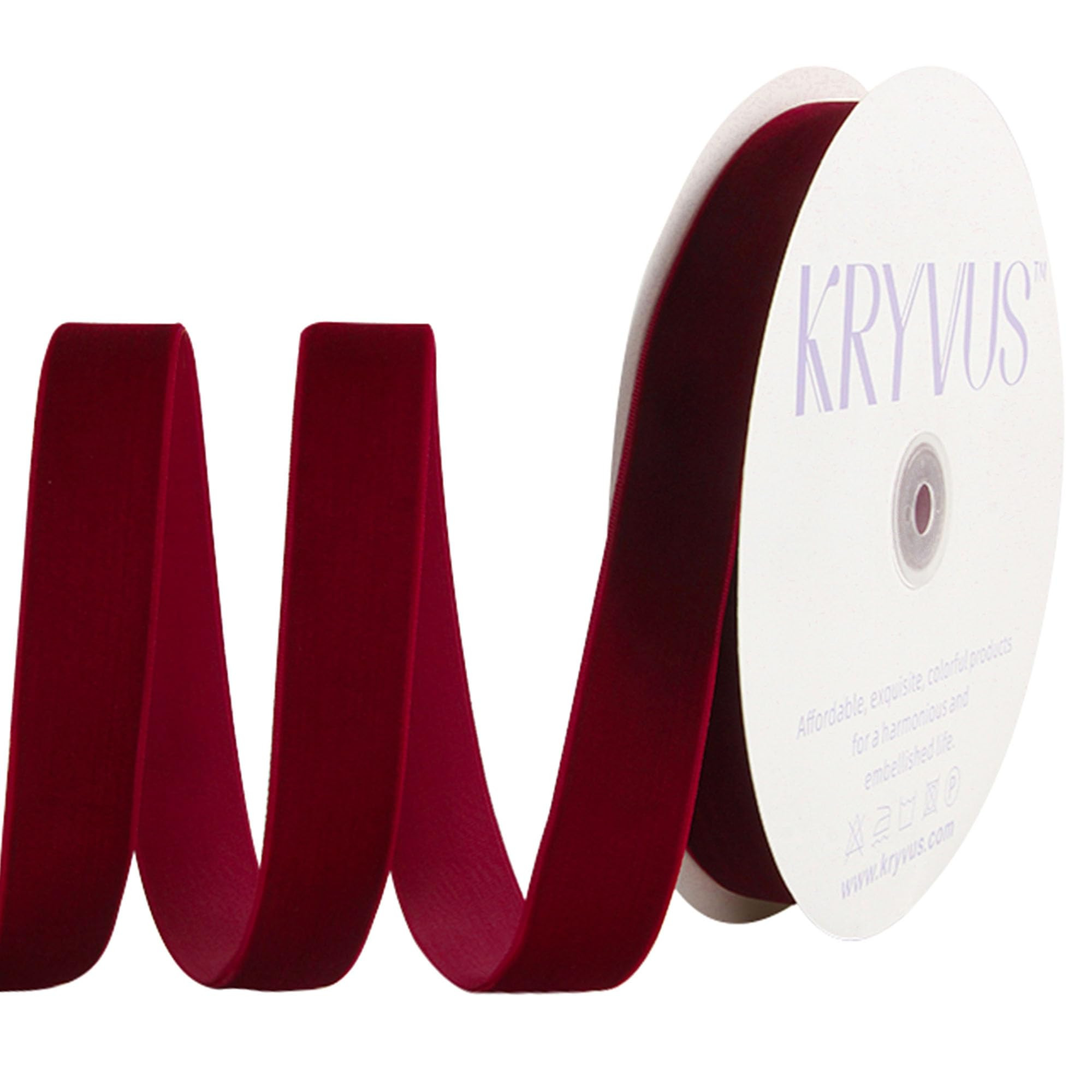 Burgundy Velvet Ribbon 1 Inch x 25Yards, Nylon Vintage Velvet Ribbons Perfect for Christmas Decor... | Amazon (US)