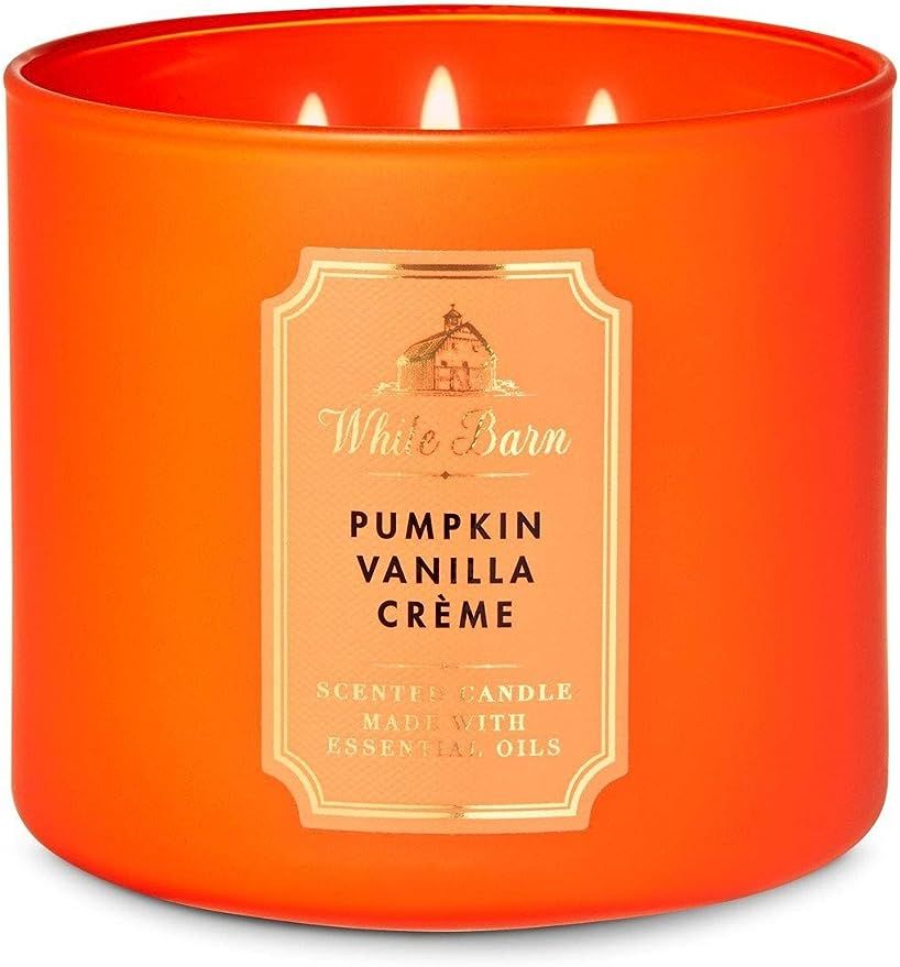 Pumpkin Vanilla Creme Candle by White Barn ~ 3 Wick Bath and Body Fall Candle | Amazon (US)