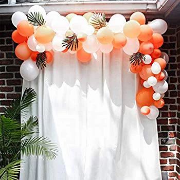 White Orange Balloons 10In 101PCS Latex Party Balloons Arch Kit for Party Decoration Wedding Birthda | Walmart (US)