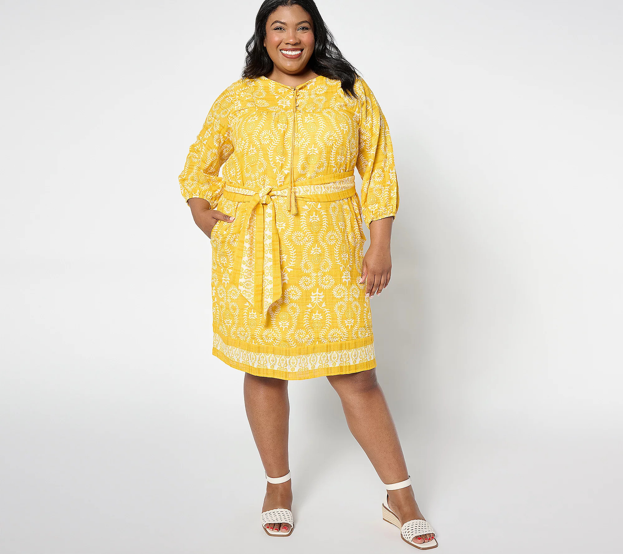 As Is Studio Park x Amy Stran Regular BorderPrint Dress | QVC