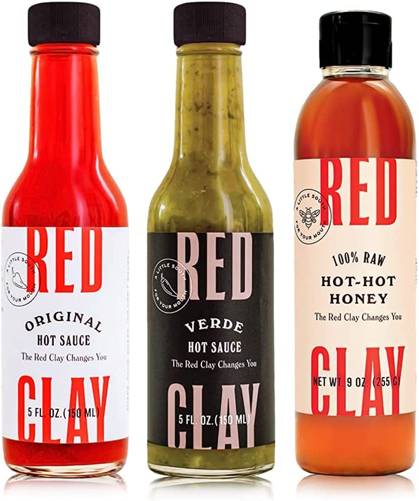 Red Clay Hot Sauce and Hot Honey, All-Stars Variety Pack (3 Count) Gift Box, with Original Hot Sa... | Amazon (US)