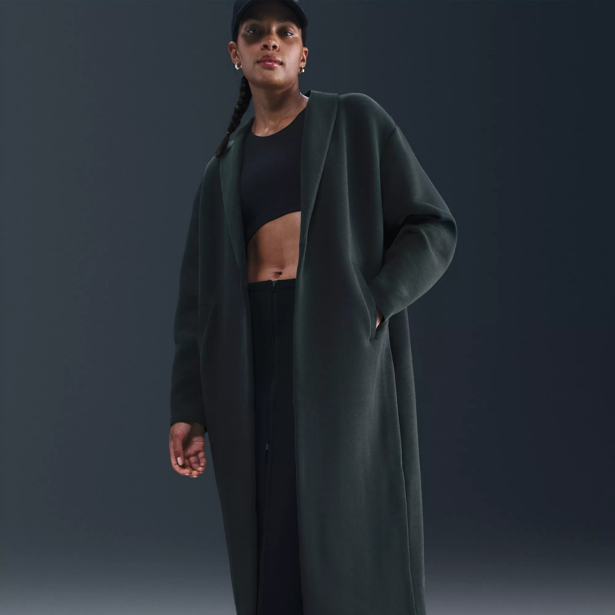 Nike Women's Sportswear Tech Fleece Oversized Duster, XS, Seaweed | DICK'S Sporting Goods