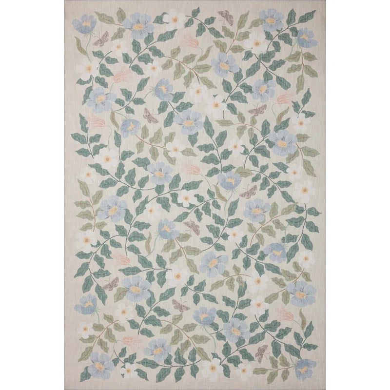 Rifle Paper Co. x Loloi Cotswolds COT-02 Primrose Sand Rug | Wayfair North America