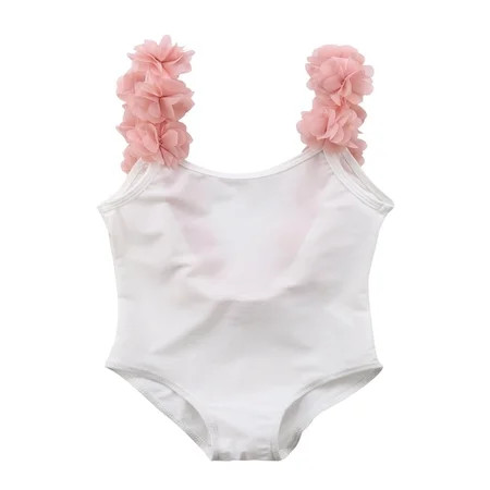 FNNMNNR New Toddler Baby Girl Kids Floral Backless Swimmable Swimsuit Swimwear Bathing Suit Outfit | Walmart (US)