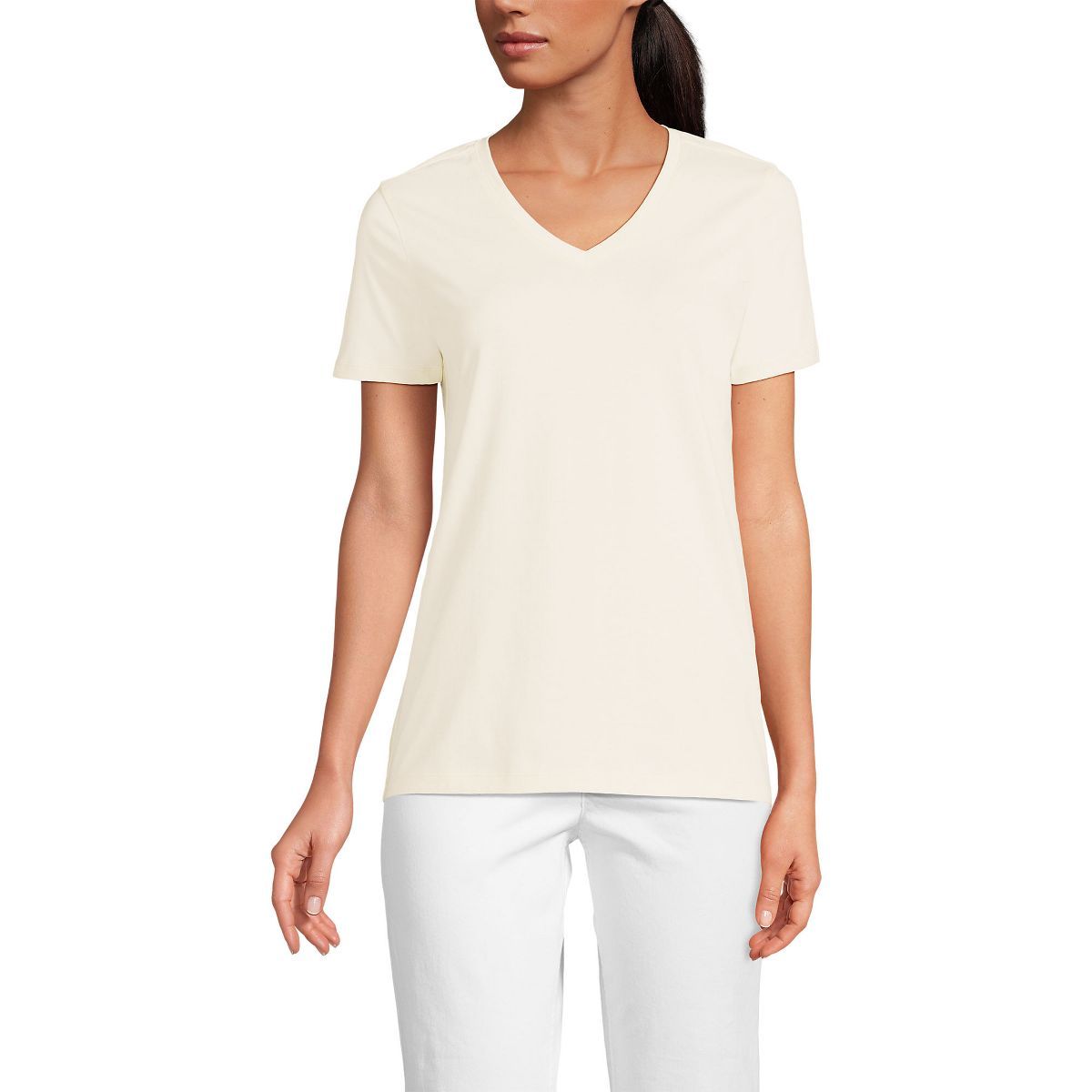 Lands' End Women's Relaxed Supima Cotton T-Shirt | Target