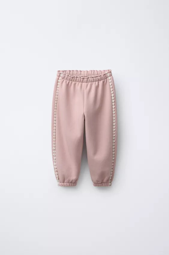 FLORAL LACE JOGGERS | Zara US