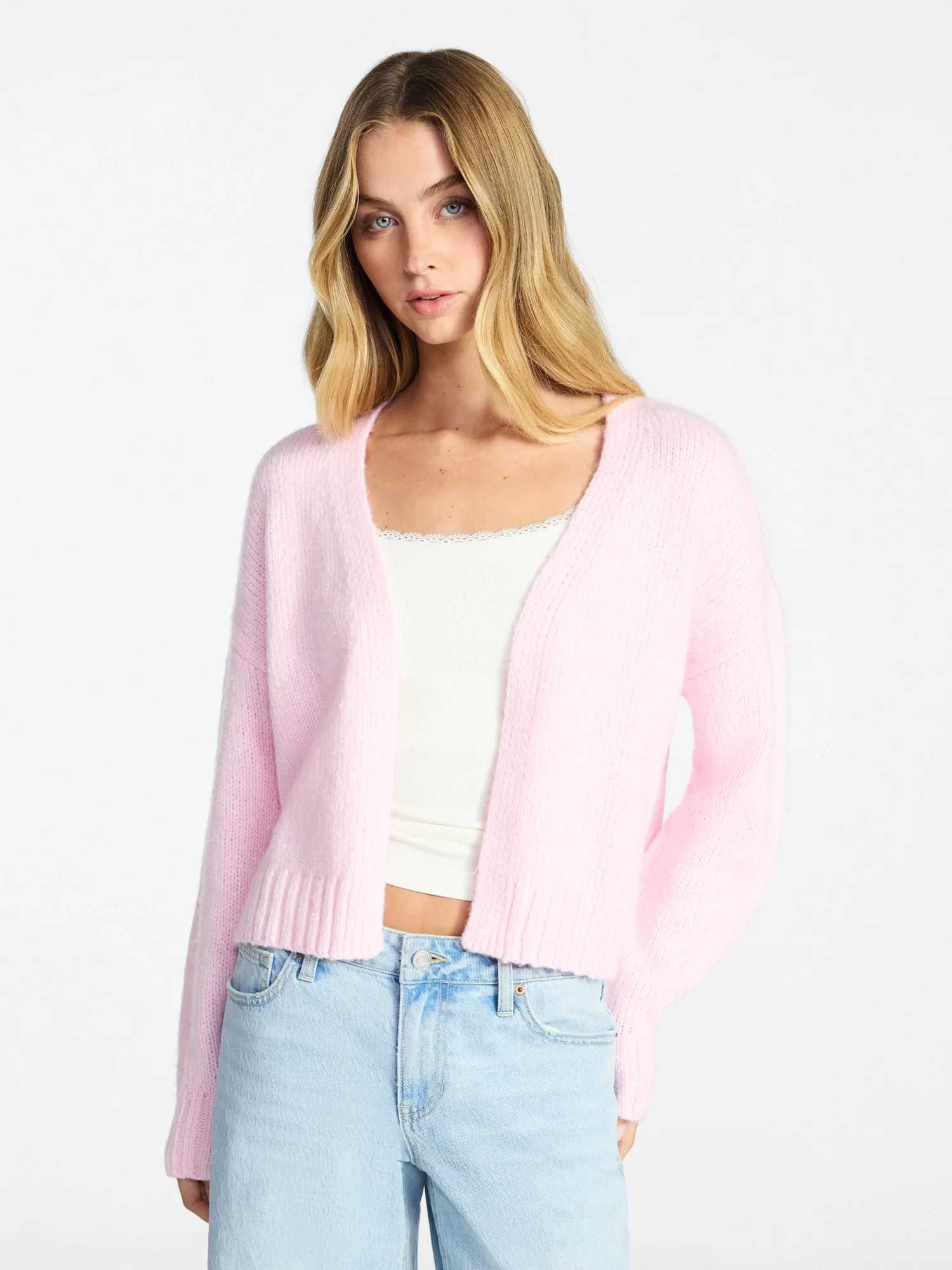 No Boundaries Cropped Cardigan, Women's & Women's Plus XXS-4X | Walmart (US)