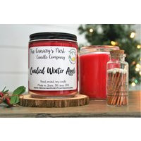Candied Winter Apple Scented Soy Candle, Christmas Candles, Holiday Home Decor, Gift, Gift For Friend | Etsy (US)