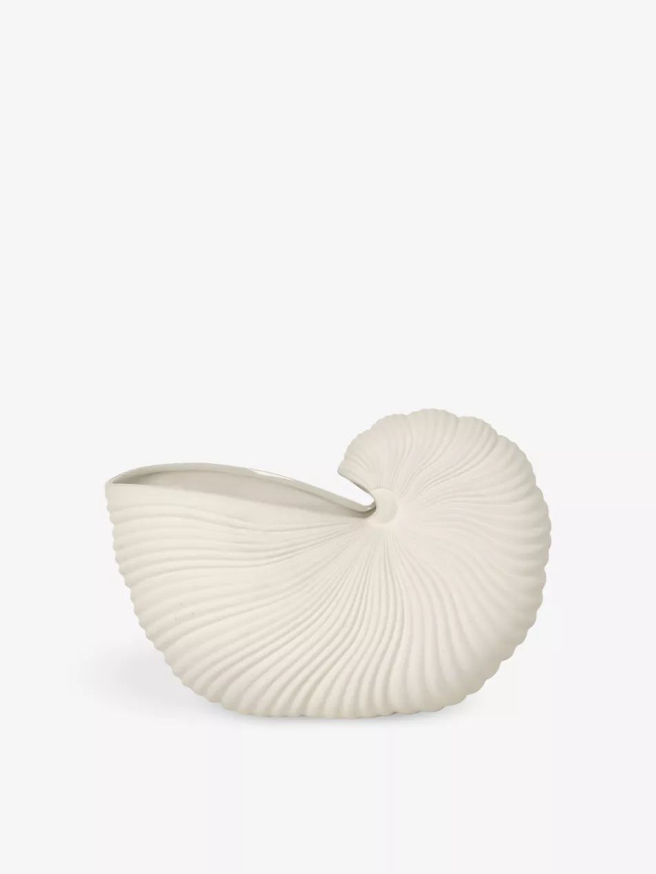 Shell-shaped stoneware pot 31cm | Selfridges