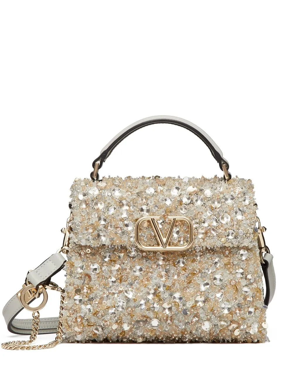 Valentino Garavani sequin-embellished logo-plaque Tote Bag - Farfetch | Farfetch Global