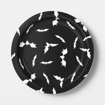8.5" Halloween Melamine Bats Salad Plate Black - Hyde and EEK! Boutique™ | Target