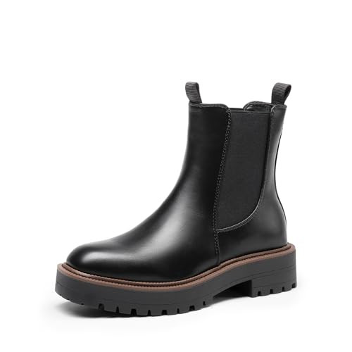 DREAM PAIRS Women's Chelsea Ankle Boots Fashion Low Heel Lug Sole Platform Fall Booties Shoes | Amazon (US)