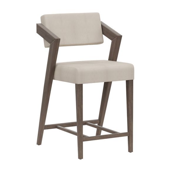 Snyder 26" NonSwivel Counter Height Barstool Aged Gray/Ecru - Hillsdale Furniture | Target