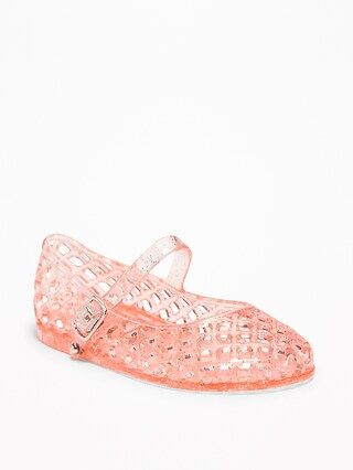 Old Navy Baby Basket-Weave Jelly Sandals For Toddler Girls Pink Glitter Size 10 | Old Navy US