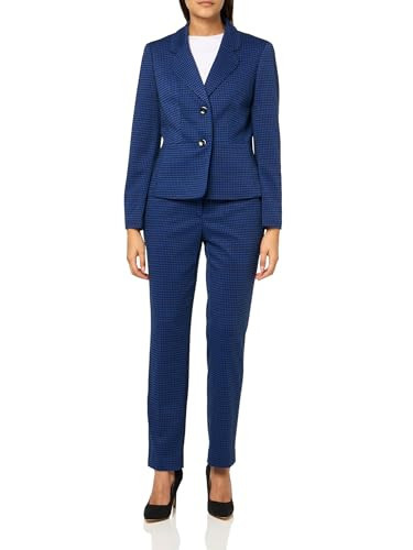 Le Suit Women's Two Button Blazer & Pant, 2pc Set, Blue/Black | Amazon (US)