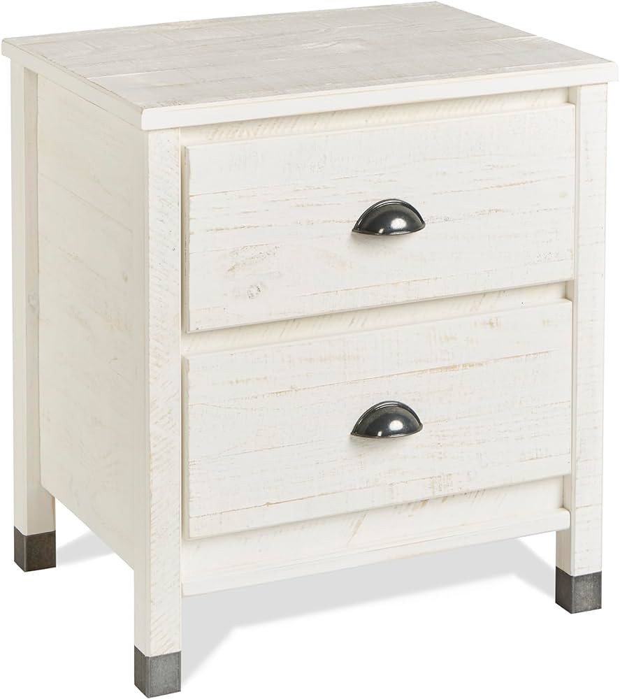 Baja Night Stand / 2 Drawer / Solid Wood / Rustic Bedside Table for Bedroom, Living Room, Sofa Co... | Amazon (US)