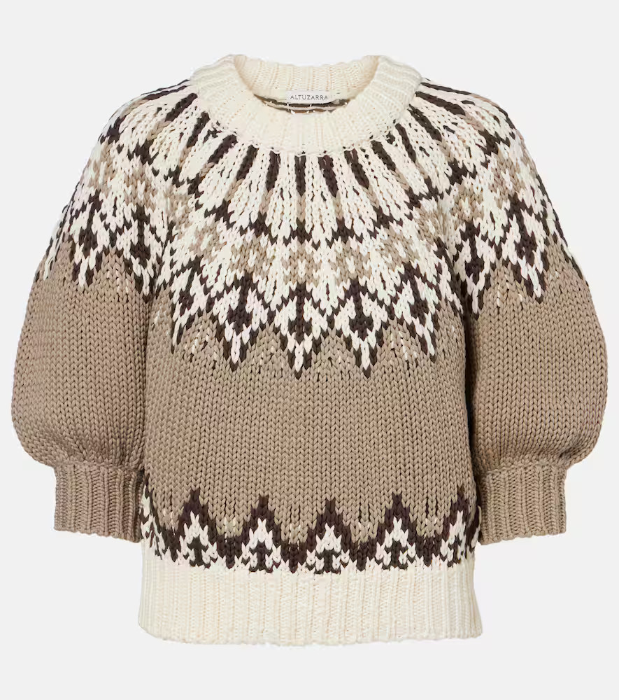 Altuzarra Marty Fair Isle cotton sweater | Mytheresa (UK)