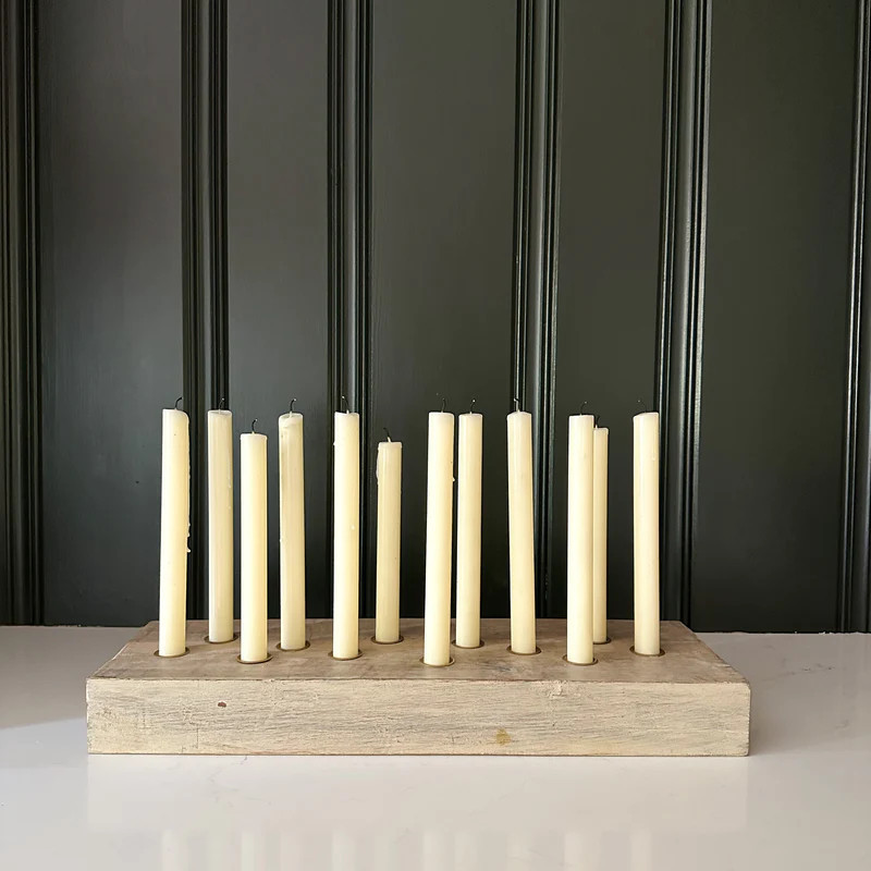 Wood Slab Candle Holder | Purple Rose Home