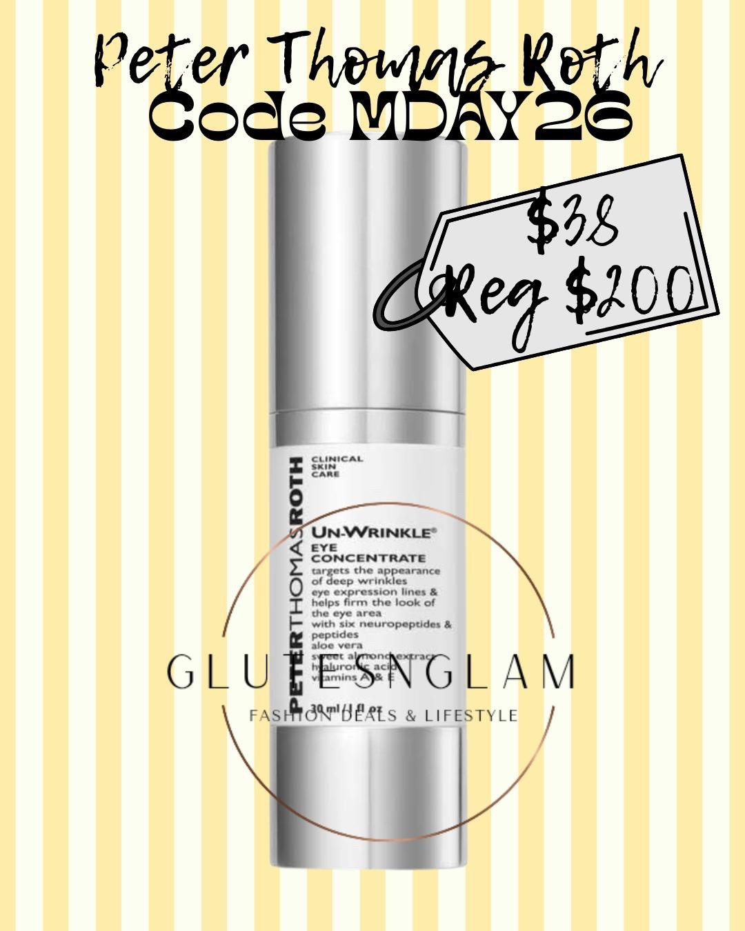 This Peter Thomas super size Un wrinkle eye cream is on sale under $40 Reg $200 with code MDAY26

#LTKMothersDay #LTKSaleAlert #LTKBeauty