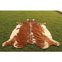 Amazing Brown & White Cowhide Rug Medium Cow Skin Hide 5 X Floor 23 To 26 Sqft | Etsy (US)