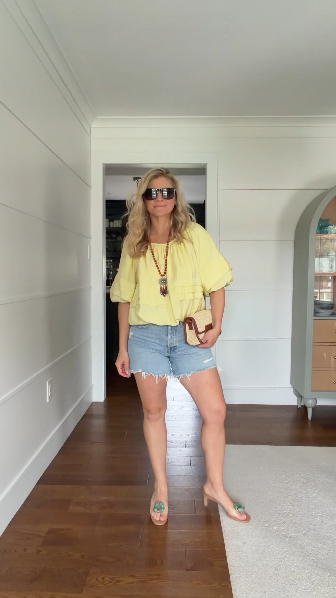 One top, four ways for summer and the beach ☀️

This is exactly how I pack. I start with my accessories and build outfits around them so everything works together. Same necklace, earrings, heels, bag, and sunglasses… four completely different looks.

Look 1: satin skirt for dinner
Look 2: linen pants for an easy elevated day look
Look 3: denim shorts for casual exploring
Look 4: linen shorts for a relaxed beach day

When your pieces mix and match like this, packing gets simple and you always have something to wear without overpacking.

This is the foundation of my Signature Wardrobe approach and it makes getting dressed on vacation effortless. Everything is linked in LTK.

#LTKTravel #LTKootd #LTKPetite