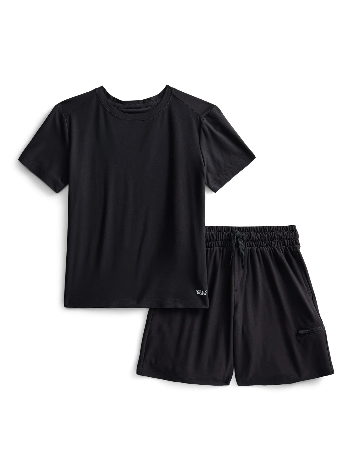Athletic Works Boys' ButterCore Tee and Shorts Set, 2-Piece, Sizes 4-18 & Husky | Walmart (US)