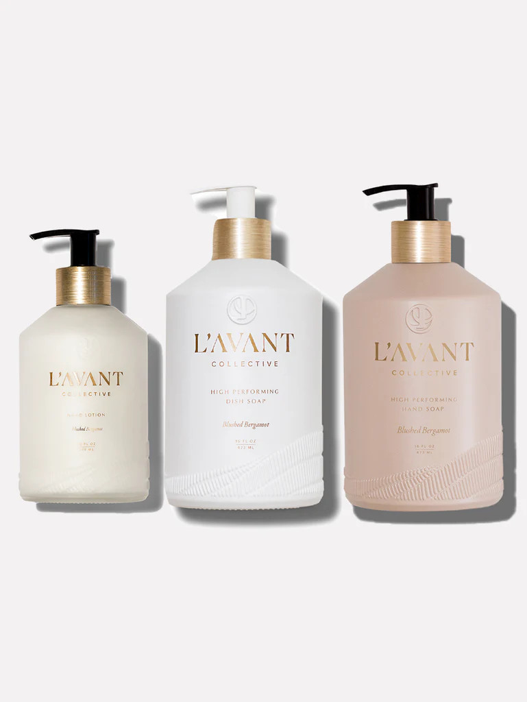 Hand Lotion, Hand Soap + Dish Soap Trio Bundle - Blushed Bergamot | L'AVANT Collective