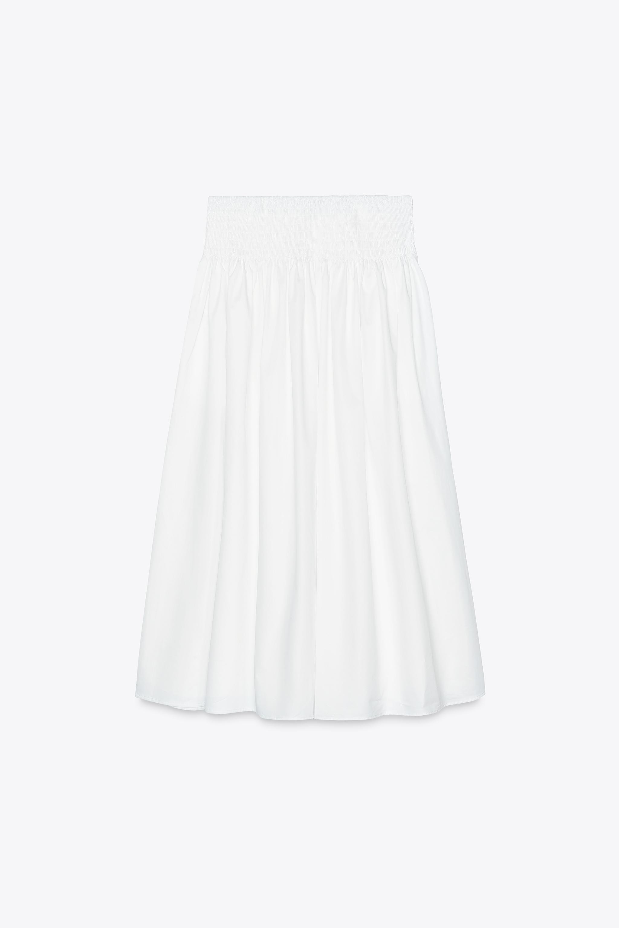POPLIN MIDI SKIRT | Zara US