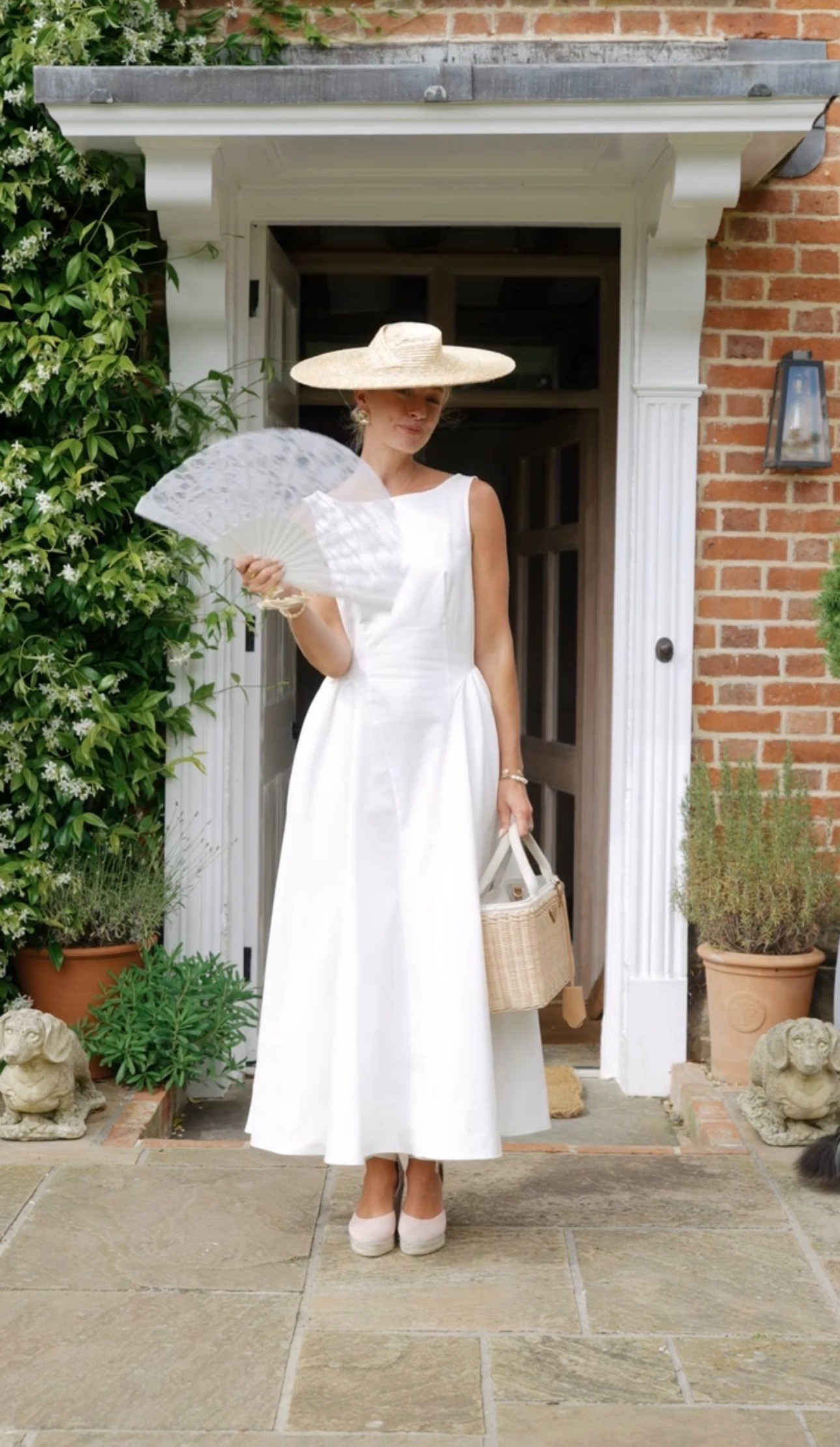 Ascot outfit, occasion wear, white dress for a British summer time 🤍 Holland Cooper dress, luxury fashion, summer wardrobe. 

 #LTKsummer #LTKluxury #LTKdresses