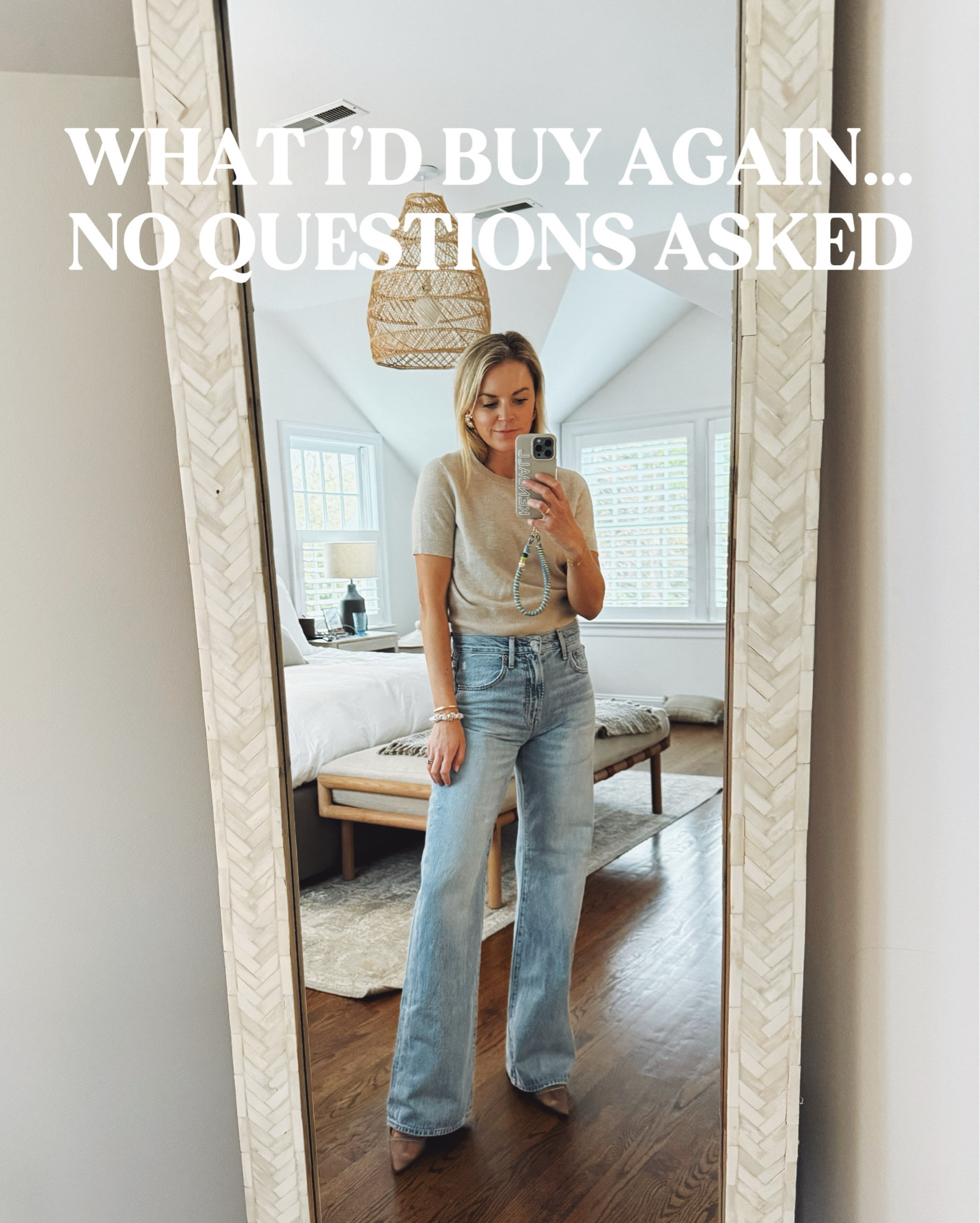 Recent finds I’ve been loving and would absolutely buy again! 
1. Scallop cardigan - size small // 26R jeans & heels tts
2. Ring to remember Hadley (I used code Welcome15 for 15% off)
3. Custom striped tote - I have the medium 
4. date night look - small top, 26R jeans, heels tts 
5. New favorite gardening tool 
6. Raw hem top & best biker shorts, both size small 
7. $35 Amazon game 
8. Comfy matching lounge set - size smalls
9. Body makeup- shade unbothered bronze in the stick and love triangle in the perfector
10. Matching summer set - size small 
11. Kids water bottle party favor 
12. Butter yellow sweater (medium) & linen shorts (small) 
13. jelly sandals under $35 (I’m a 7.5 and went size 8) 
14. Olive jeans on repeat (26R/tts) 
