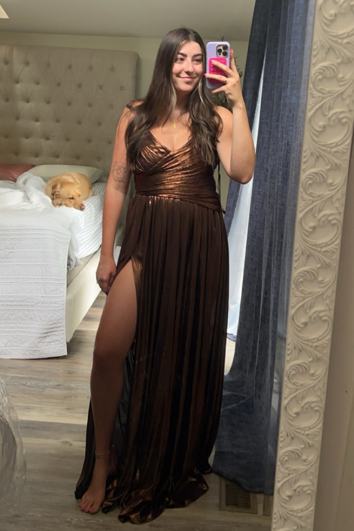 The perfect fall and winter wedding guest dress! Wearing a size large 



#LTKStyleTip #LTKWedding #LTKMidsize