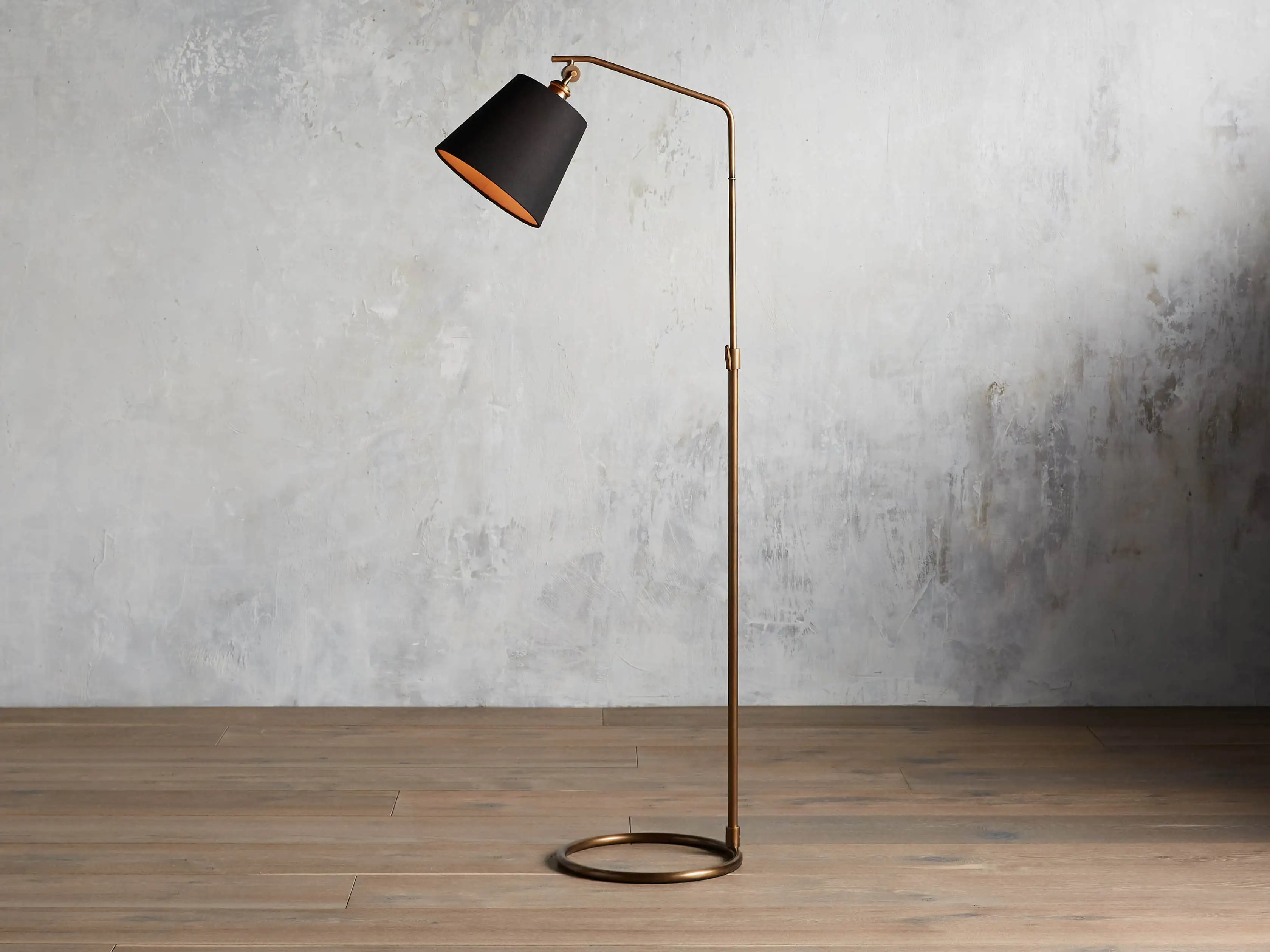 Kellen Antiqued Brass Floor Lamp | Arhaus