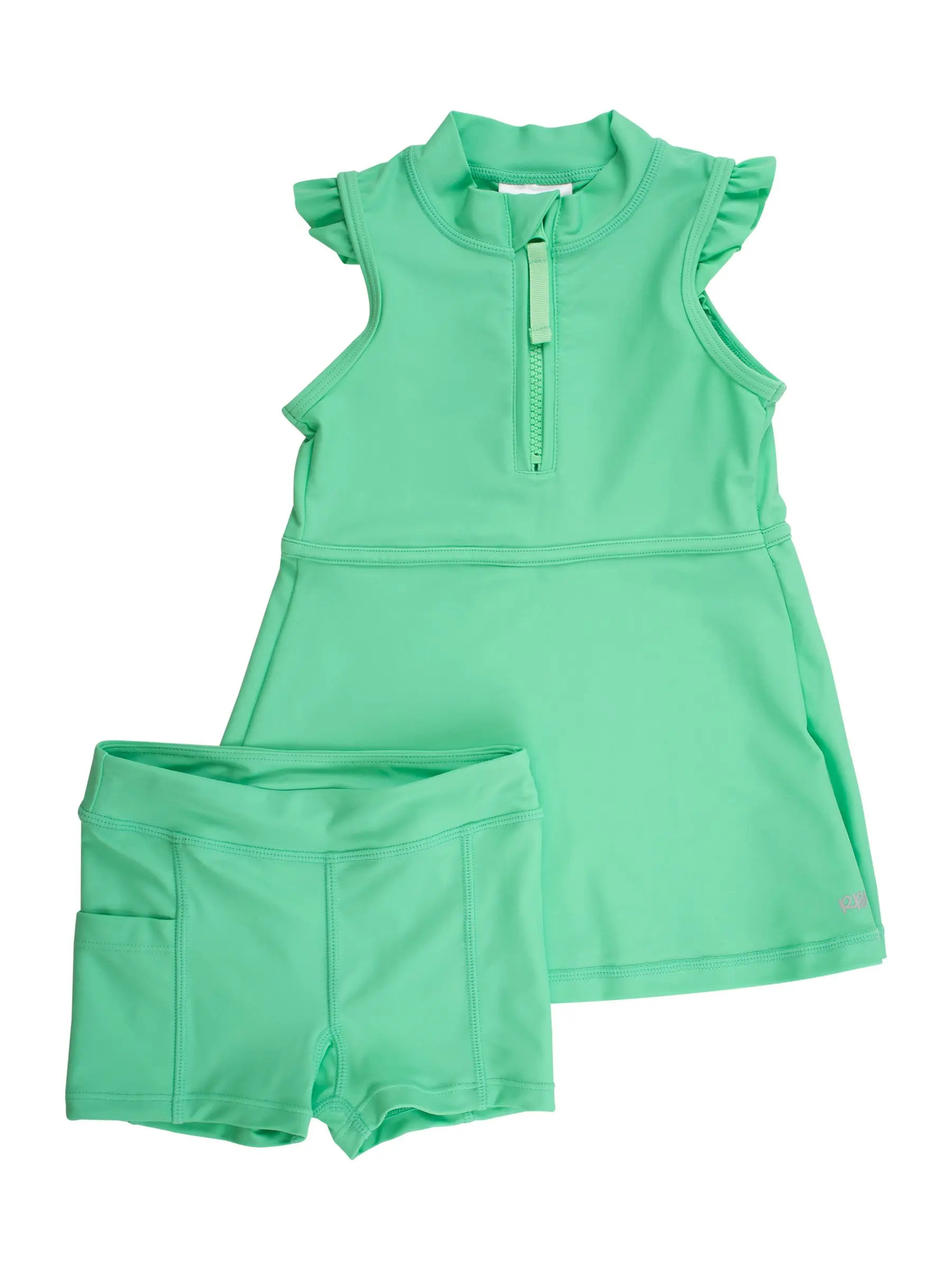 UPF50 Sleeveless Zip Ruffle Sleeve Active Dress (Women) | Nordstrom | Nordstrom