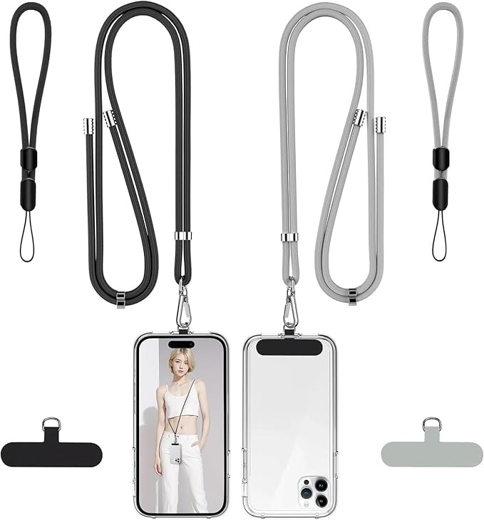 takyu Phone Lanyard, 2 Pack Adjustable Cell Phone Lanyard Crossbody Neck Strap & 2 Pack Phone Wri... | Amazon (US)