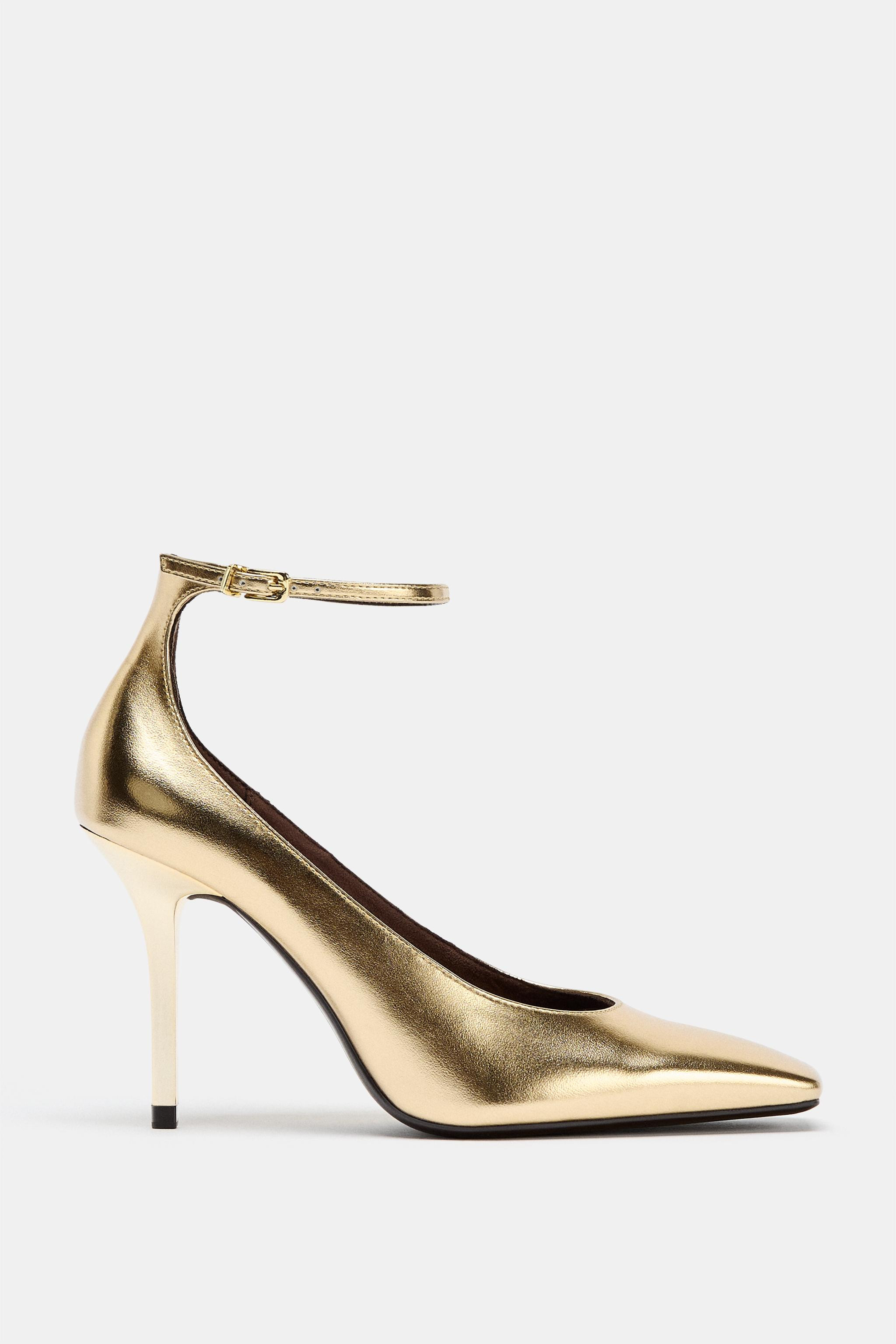 METALLIC EFFECT HEELS | Zara US