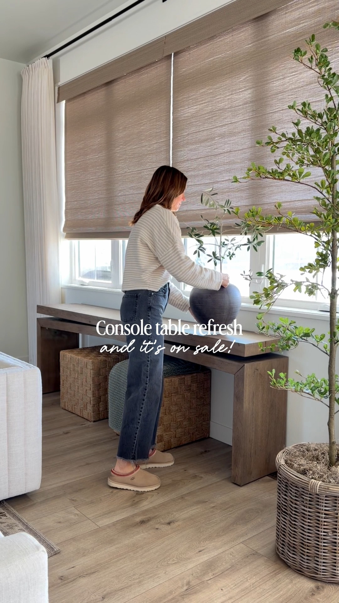 Our console table is on sale! Love this one so much, we have it in our entryway too! This is the Rustic Gray color but comes in multiple finishes and sizes. I also linked the perfect dupe too 😉

#livingroom #livingroomdecor #consoletable #console #cottagehomestyle 

#LTKSaleAlert #LTKHome