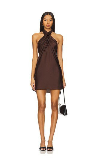 Show Me Your Mumu Jasmine Mini Dress in Chocolate. - size M | Revolve Clothing (Global)