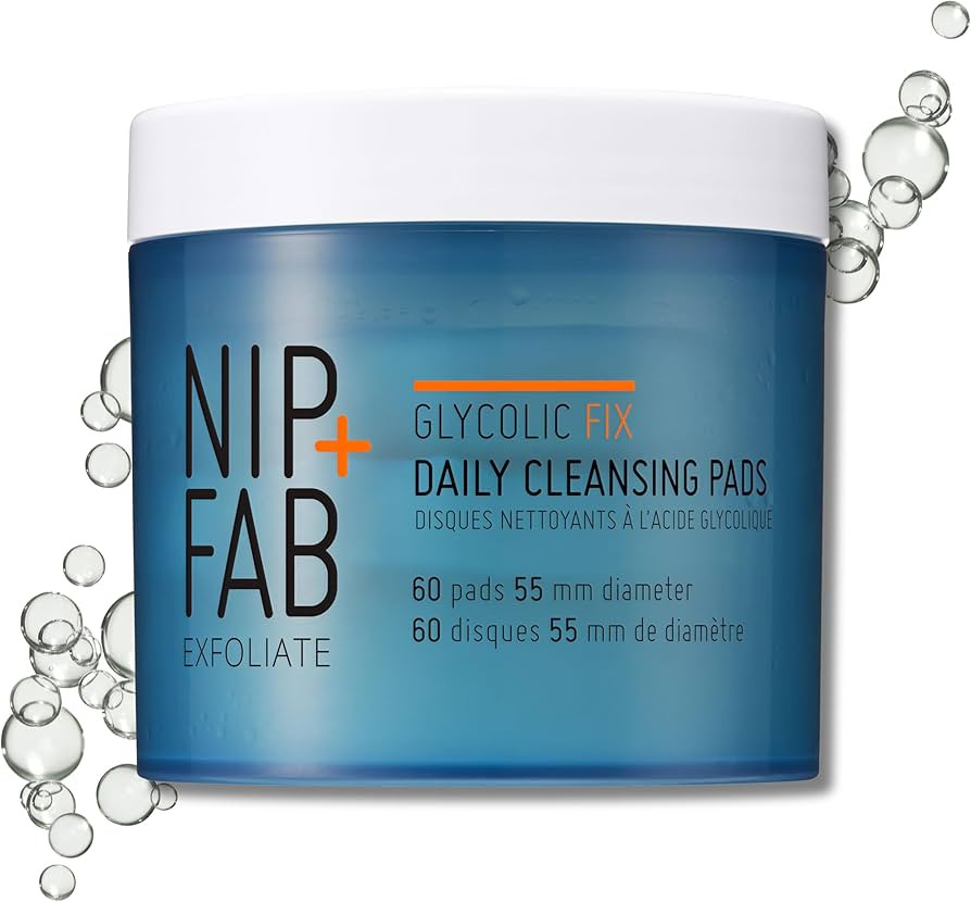 Nip + Fab Glycolic Acid Fix Daily Cleansing Pads for Face with Hyaluronic Acid, Witch Hazel, Exfo... | Amazon (US)