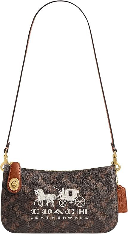 Coach Horse and Carriage Coated Canvas Turnlock Pochette, Truffle Burnished Amber | Amazon (US)