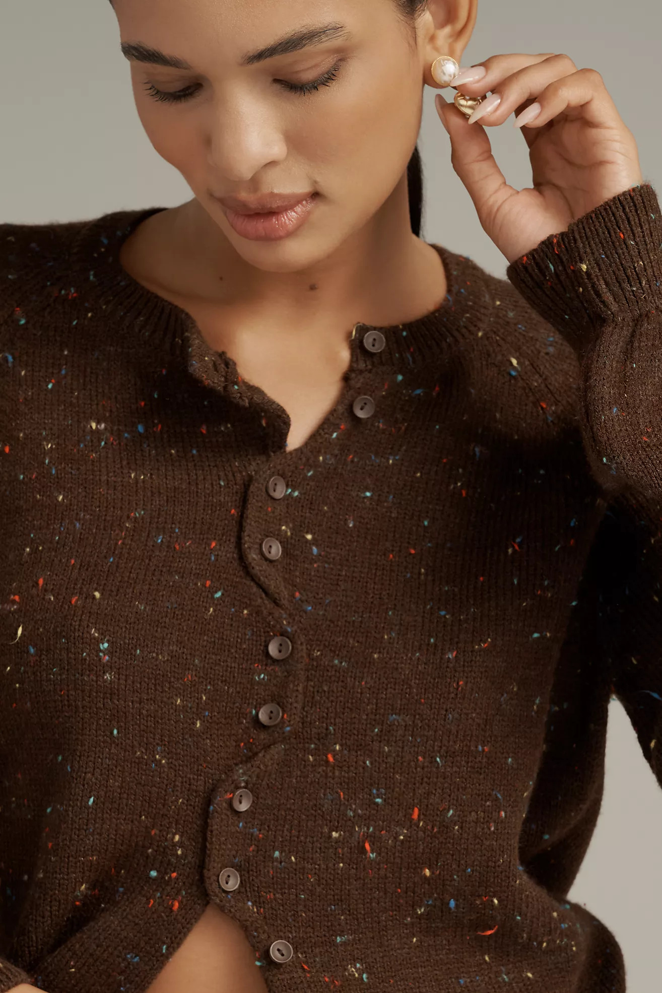 Maeve Scallop Placket Cardigan Sweater | Anthropologie (US)